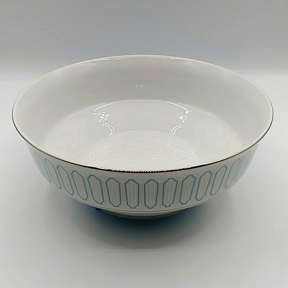 💧HP!Jackson Internationale fine china Bowl with silver trim. MCM by Paul McCobb. - Picture 2 of 10